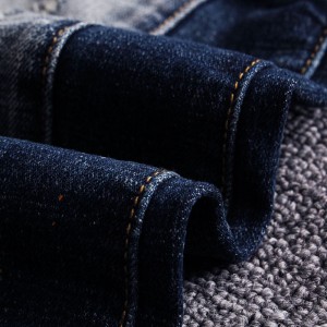 męskie dżinsy podarte dżinsy z dziurami rozciągliwy nadruk wysokiej jakości spodnie plus size dżinsy