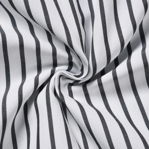 2022 New Factory tilpasset stor størrelse stilig svart og hvit stripete skjorte for menn