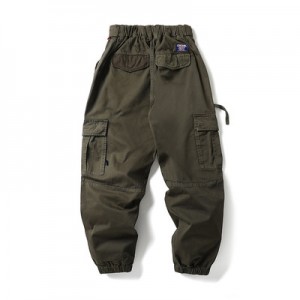 Multi-pocket street men’s short pants overalls