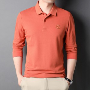 लांब-बाही lapel पोलो शर्ट शरद ऋतूतील नवीन शैली