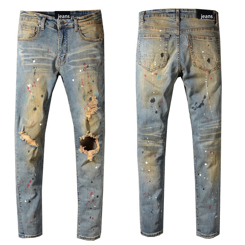 Ripped Men's Jeans Personality Fashion Street Style Featured Image
