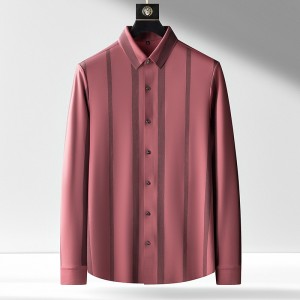 2022 nueva camisa a rayas suelta de moda para hombres de talla grande personalizada de fábrica