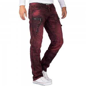 2021 manlju jeans dikke naad streetwear hege kwaliteit moade reade denim lange broek tooling jeans manlju