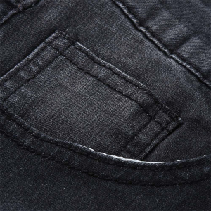 Jeans all'ingrosso di alta qualità con foro strappato scuro e sottile