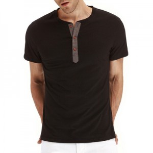 Men’s casual V-neck tight T-shirt factory direct supply