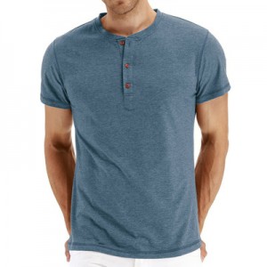 Camiseta ajustada casual con cuello en V para hombre suministro directo de fábrica