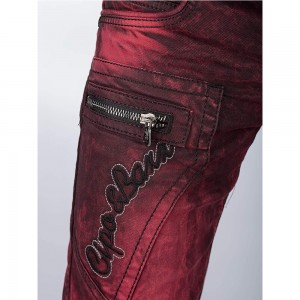 2021 męskie dżinsy z grubymi szwami streetwear wysokiej jakości modne czerwone dżinsowe długie spodnie oprzyrządowanie dżinsy męskie