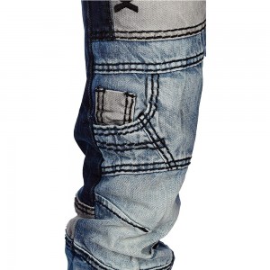 Ерлерге арналған джинсы шалбар Классикалық Splicing Patch Craft Denim шалбар Жоғары сапалы сәнді джинсы Ерлер