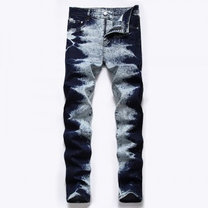 Europese en Amerikaanse herenkleding groothandel nieuwe jeans heren stretch slanke denim broek nieuwigheid jeans heren: