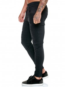 Көк жана кара кошумча эркектердин slim-fit джинсы фабрика баасы