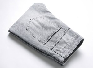 2022 jual panas anyar dagang asing tombol lempeng ripped jeans lalaki