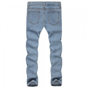 Factory direct sale men's jeans na may splash ink slim fit denim trousers fashion jeans men