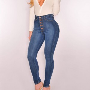 Европейские и американские женские эластичные рваные джинсы скинни женские рваные брюки-карандаш женские