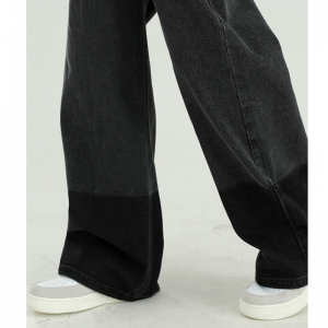 กางเกงยีนส์ขากว้างผู้ชายดีไซน์ใหม่ High Street Denim Pants