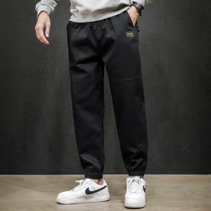 Pantaloni casual pentru bărbați Pantaloni cargo cu șnur cu talie elastică la modă