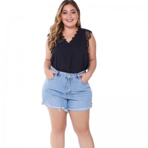 Individualūs vasaros XL mados moteriški šortai džinsiniai džinsai