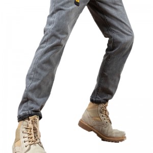 กางเกงยีนส์เดนิมซักห้าถุงขั้นพื้นฐานที่ทนทานต่อการสึกหรอแบบกำหนดเองสำหรับผู้ชาย