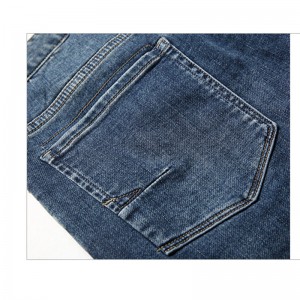 Кытай Factory Custom Wholesale Жөнөкөй база беш баштык Denim Jeans Men