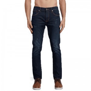 Джинсы Simple Basic с вышитыми задними карманами Синие мужские джинсы Scratch Technology