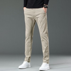 Nuevos pantalones casuales para hombres, versión coreana, pantalones de pierna pequeña elásticos delgados, pantalones juveniles de pierna recta de otoño para hombres