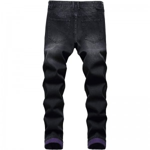 jeans tal-irġiel Elastiċità drapp denim pants moda ta 'kwalità għolja ripped jeans irġiel