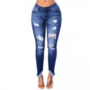 Jeans ajustados de mezclilla de mujer a precio de fábrica