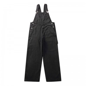 Pantalones de tirantes ajustables sueltos con bolsillo grande a prueba de desgaste simples a la moda, monos para hombre