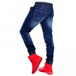 Жогорку сапаттагы Skinny Jogging Jeans Blue Skinny Jeans Мотоцикл жип джинсы OEM Custom