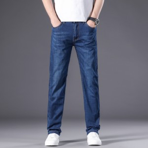 Herren Jeans Straight Loose Herrenhose Lässige Stretch Atmungsaktive Lange Jeanshose