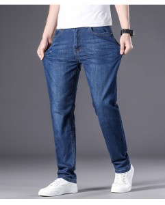 Jeans per l'omi Pantaloni dritti lunghi per l'omi Pantaloni lunghi traspiranti elasticizzati casual