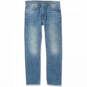 Nye blå jeans for menn Uformelle denimbukser høykvalitets jeans med rette ben for menn