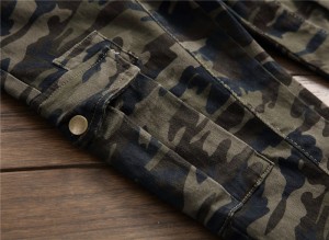 ກາງເກງ denim ຂອງຜູ້ຊາຍຫຼາຍ zipper camouflage stitching custom ຜູ້ຊາຍ plus size jeans pant