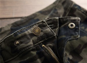 Pánské džínové kalhoty s více zipy maskovací prošívání na zakázku pánské kalhotové džíny nadměrné velikosti