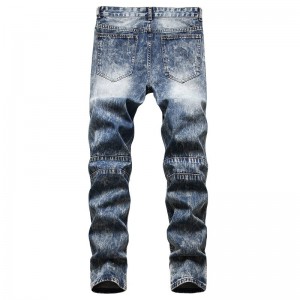 mænds jeans høj kvalitet ny stil ripped jeans mænd lige ben tilpassede jeans mænd