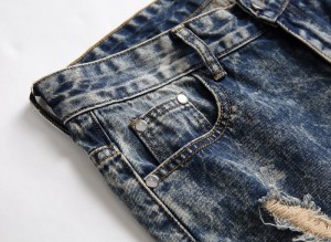 jeans pria kualitas tinggi jeans robek gaya baru pria jeans pria lurus disesuaikan