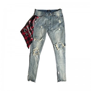 MMXXI Alto Vico eiectus hominum Jeans Tapered retro Hole Pedes Pants Plus Size Pant Jeans