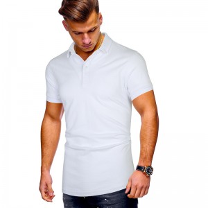 Männer Plus Gréisst T-Shirten Casual Polo Shirt Summer Männer Kuerzarm T-Shirt Benotzerdefinéiert Kleeder Polo Shirts