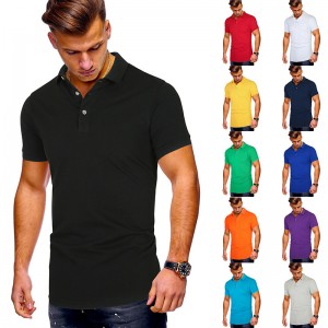 Машки маици со плус големина лежерна поло кошула летна машка маичка со кратки ракави поло маици со сопствена облека