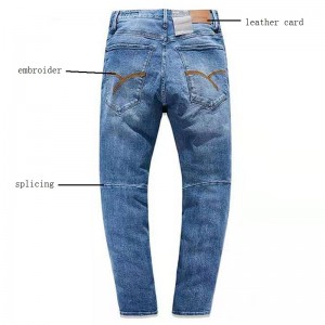 Fashion Embroidered Men’s Jeans  High Quality Popular Men Pants