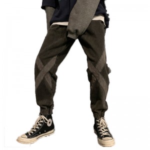 Nauji populiarūs individualumo laisvų siūlių spalvos elastingo juosmens vyriški džinsai didmeninė prekyba pagal užsakymą