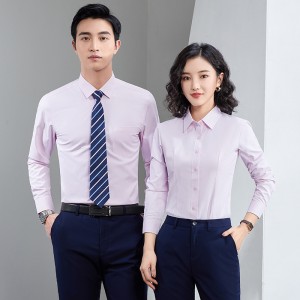 New long sleeve shirt business slim non – ironing white collar business shirt work clothes men and women the same