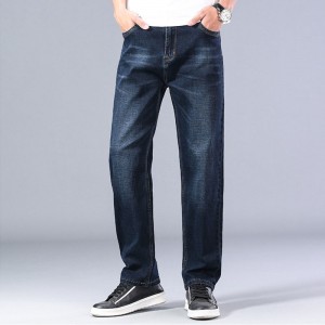 Custom Distressed Monkey Wash Weicher Elasthan Twill Loose Vintage Plus Size Jeans Men