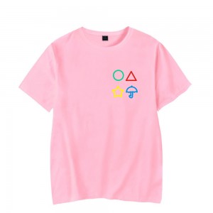 New Custom Fashion Squid Game T-shirtê Afirîner Print Short Sleeve