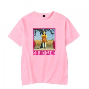 Squid Game Fashion Print Short Sleeve T-Shirt Round Neck Large Size Custom Men’s T-Shirt