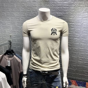 Männer kuerz-sleeved T-Shirt Ronn Hals schlank Moud grouss Gréisst Koteng T-Shirt