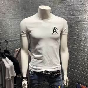 kortærmet t-shirt til mænd med rund hals og slank mode i stor størrelse bomulds-t-shirt