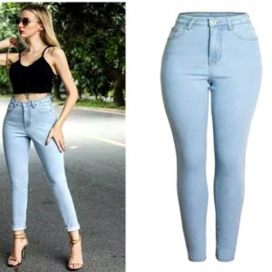 Jeans ajustados de cintura alta para mujer a precio mayorista