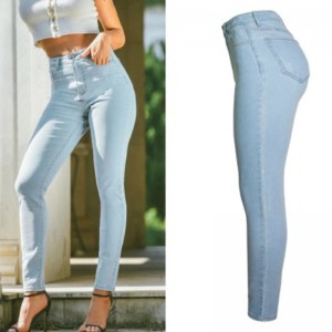 Großhandelspreis-hohe Taillen-dünne Frauen-Jeans