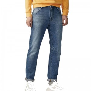 Jeans d'omu ricamati di moda Pantaloni d'omi populari di alta qualità