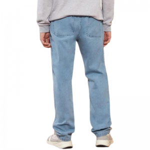 Jeans de haute qualité Simple Washed Five Bags Basic Straight Leg Blue Jeans pour hommes